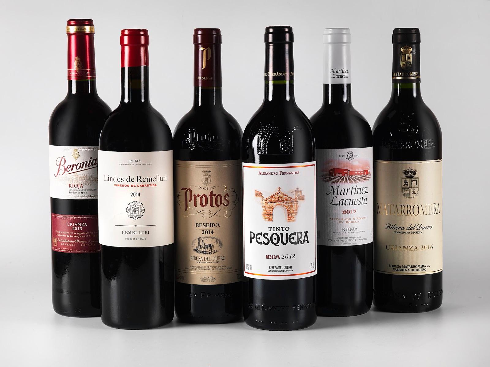 Selección de vinos de la bodega de El Labriego