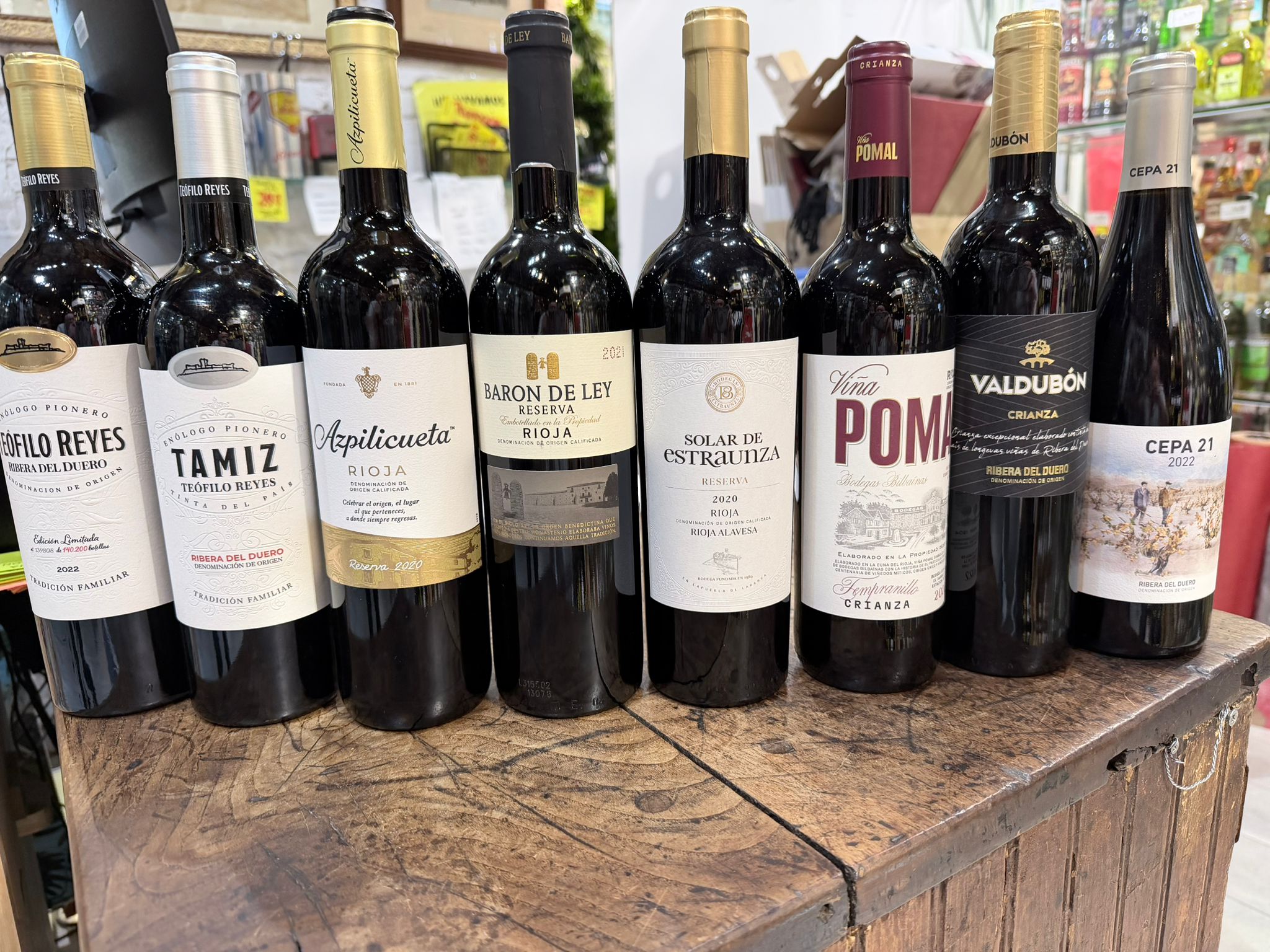 Botellas de la bodega de El Labriego